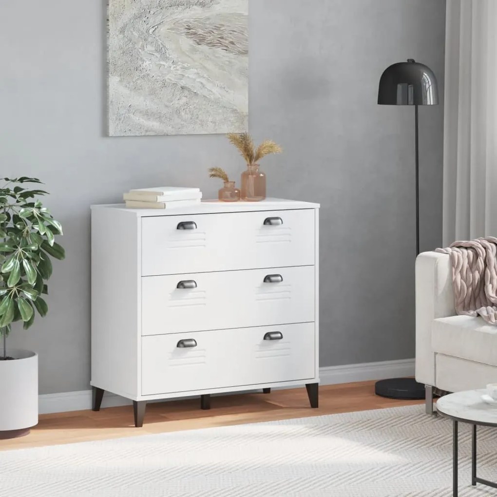 Cómoda VIKEN derivados de madeira branco