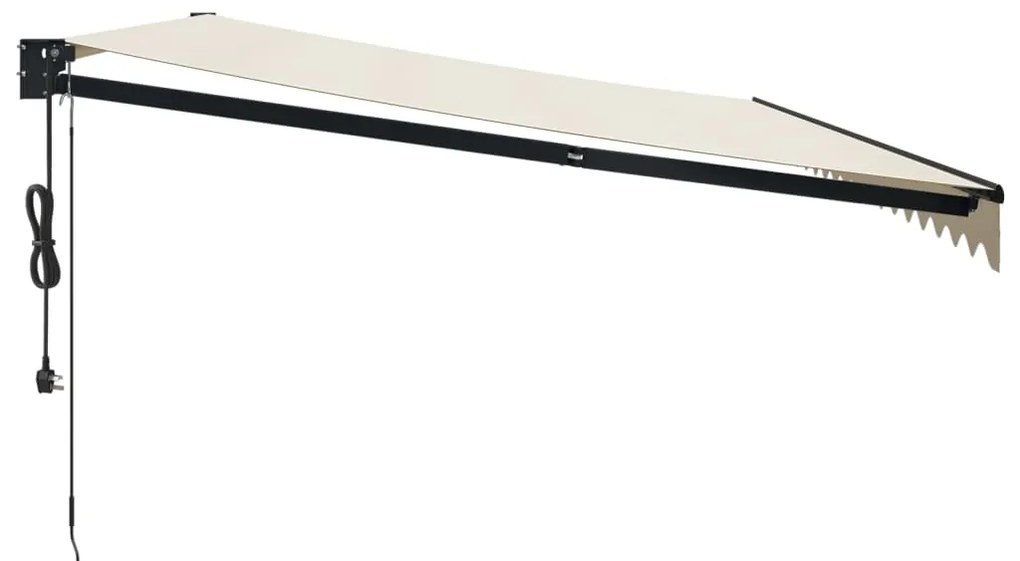 Toldo retrátil automático 5x3 m cor creme