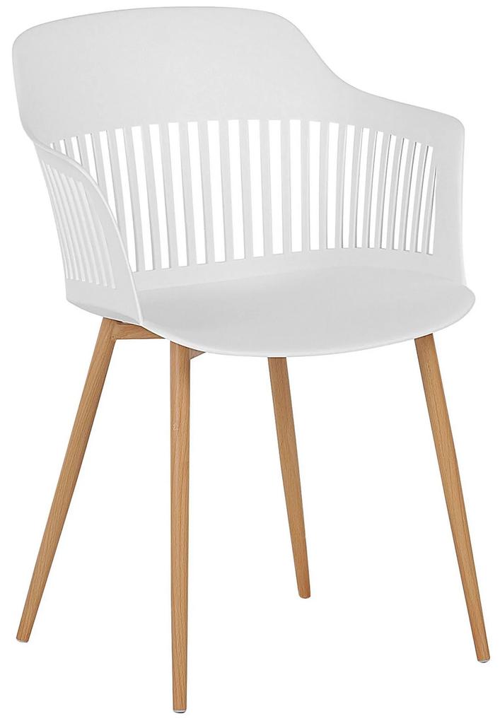 Conjunto de 2 cadeiras de jantar brancas BERECA Beliani
