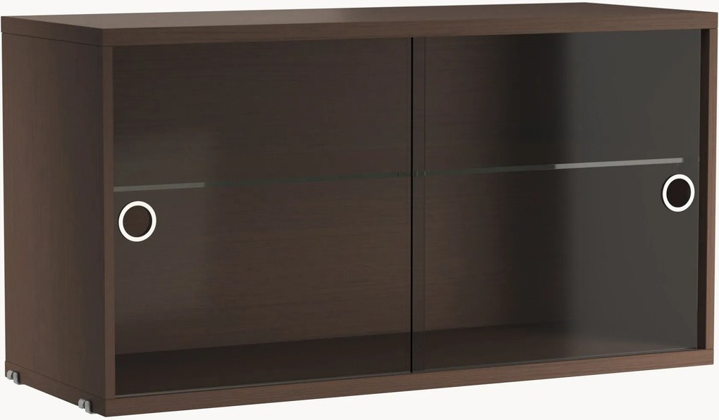 Vitrine com portas de vidro deslizantes String System, L 78 x P 30 cm