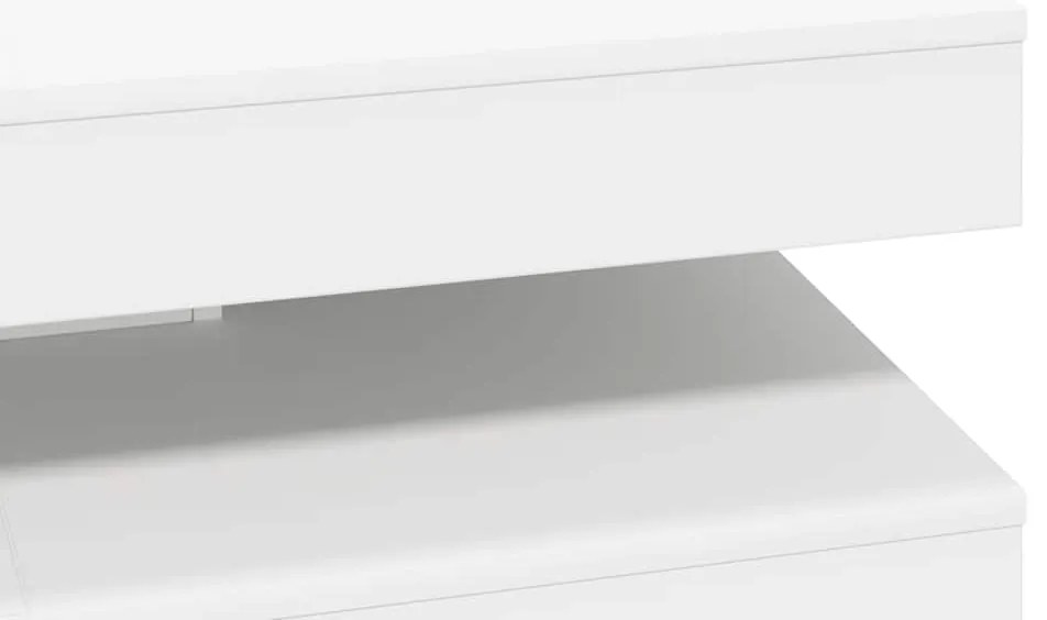 Mesa de centro rotativa a 360 graus 90x90x34,5 cm branco