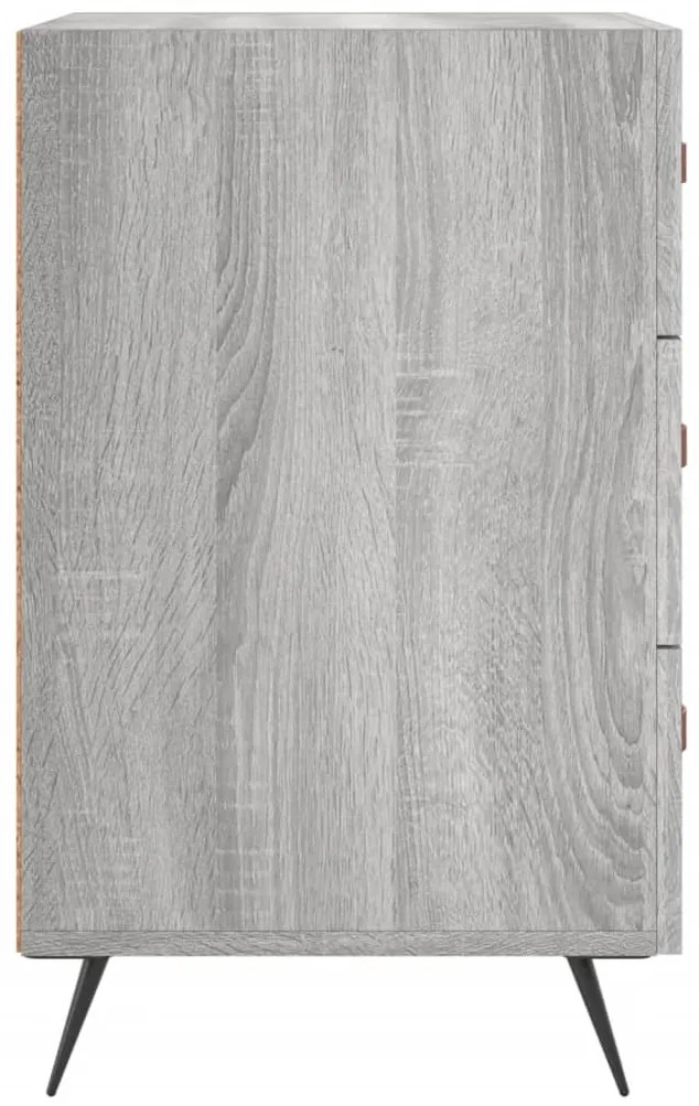 Mesa de cabeceira 40x40x66 cm derivados madeira cinzento sonoma