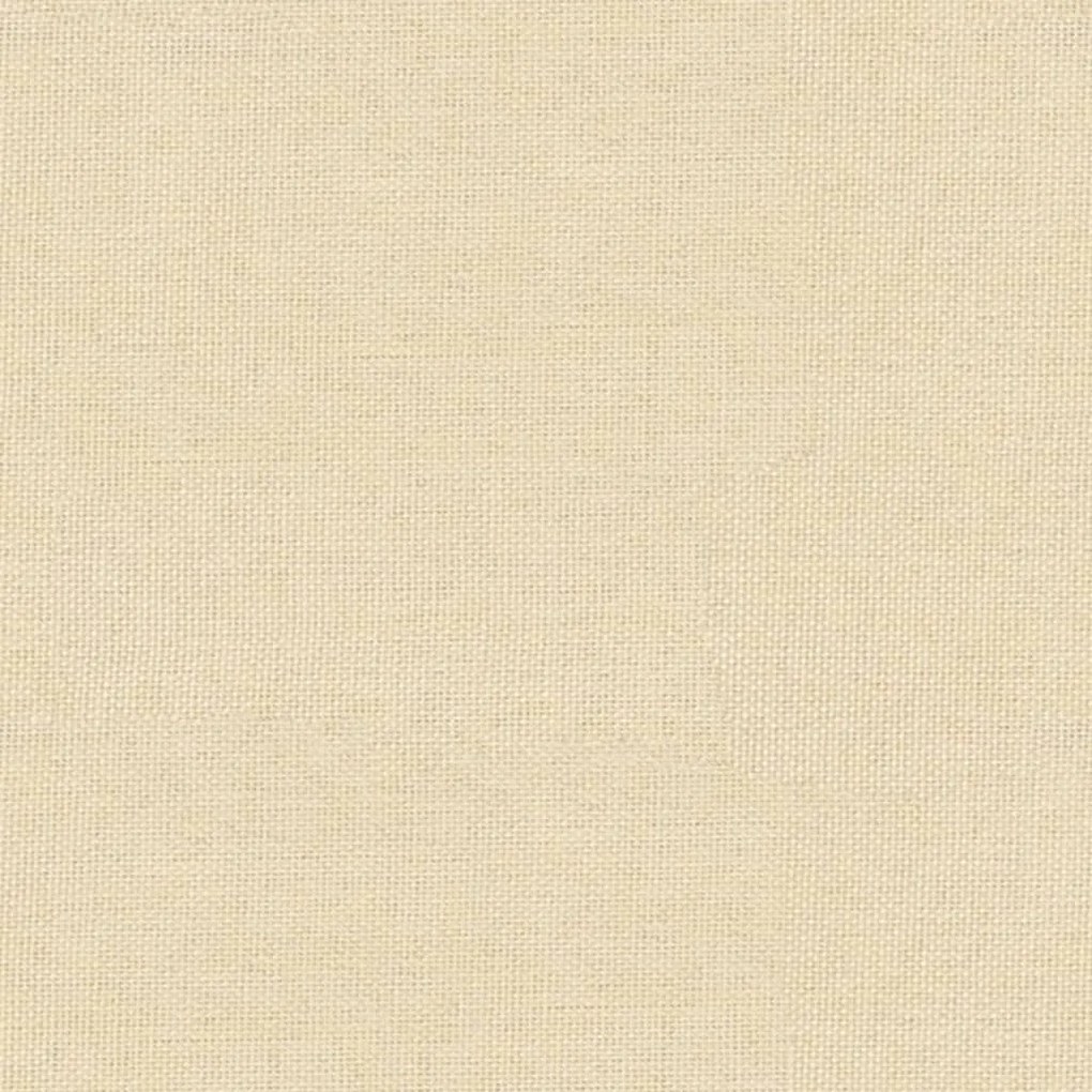 Apoio de pés 60x60x36 cm tecido/couro artificial cor creme