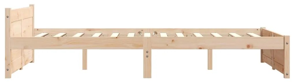 Estrutura de cama pequena casal 120x190 cm pinho maciço