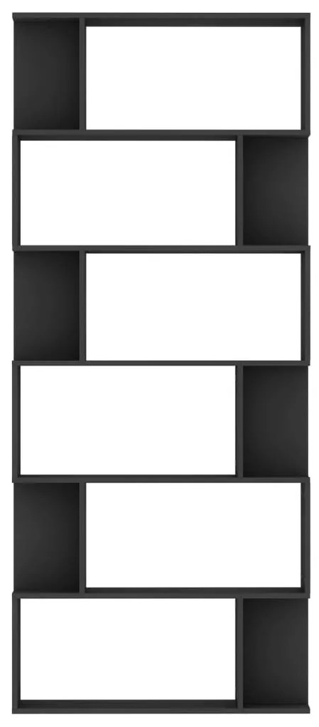 Estante/divisória 80x24x192 cm derivados de madeira preto