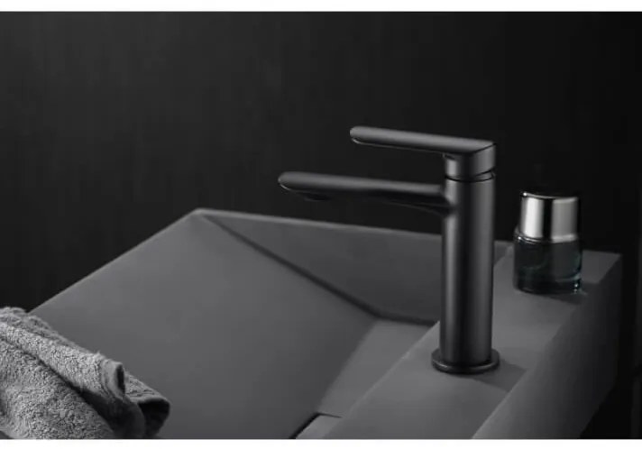 Torneira para lavatórios de cor preto mate Ural