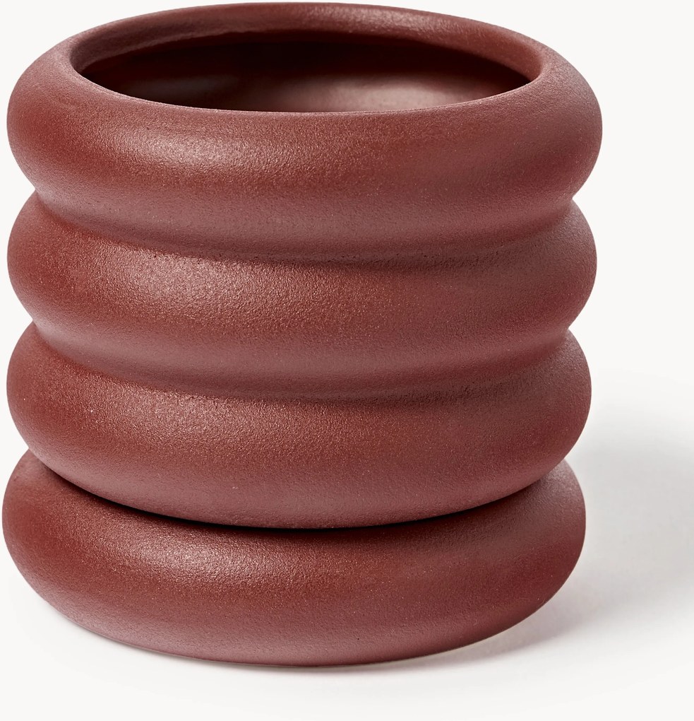 Vaso de flores com pires Rudi, Alt 12 cm