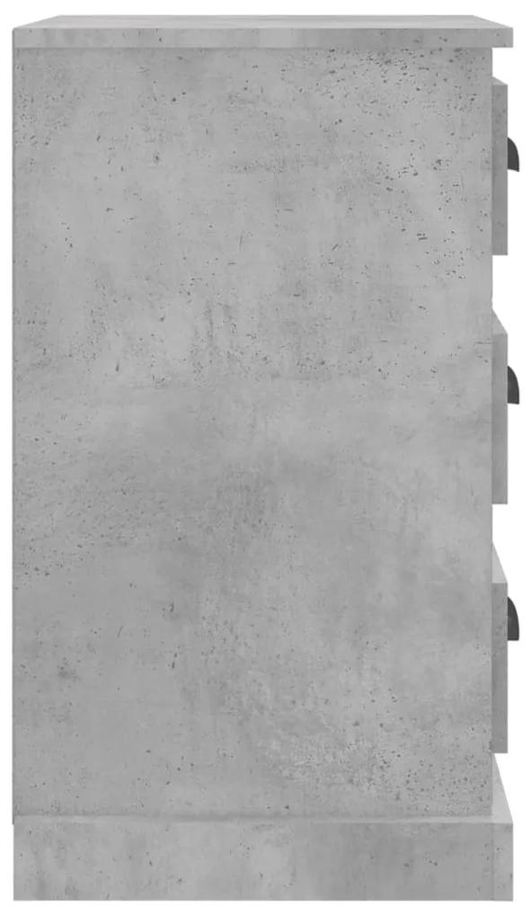 Mesa de cabeceira 39x39x67 cm derivados madeira cinza cimento
