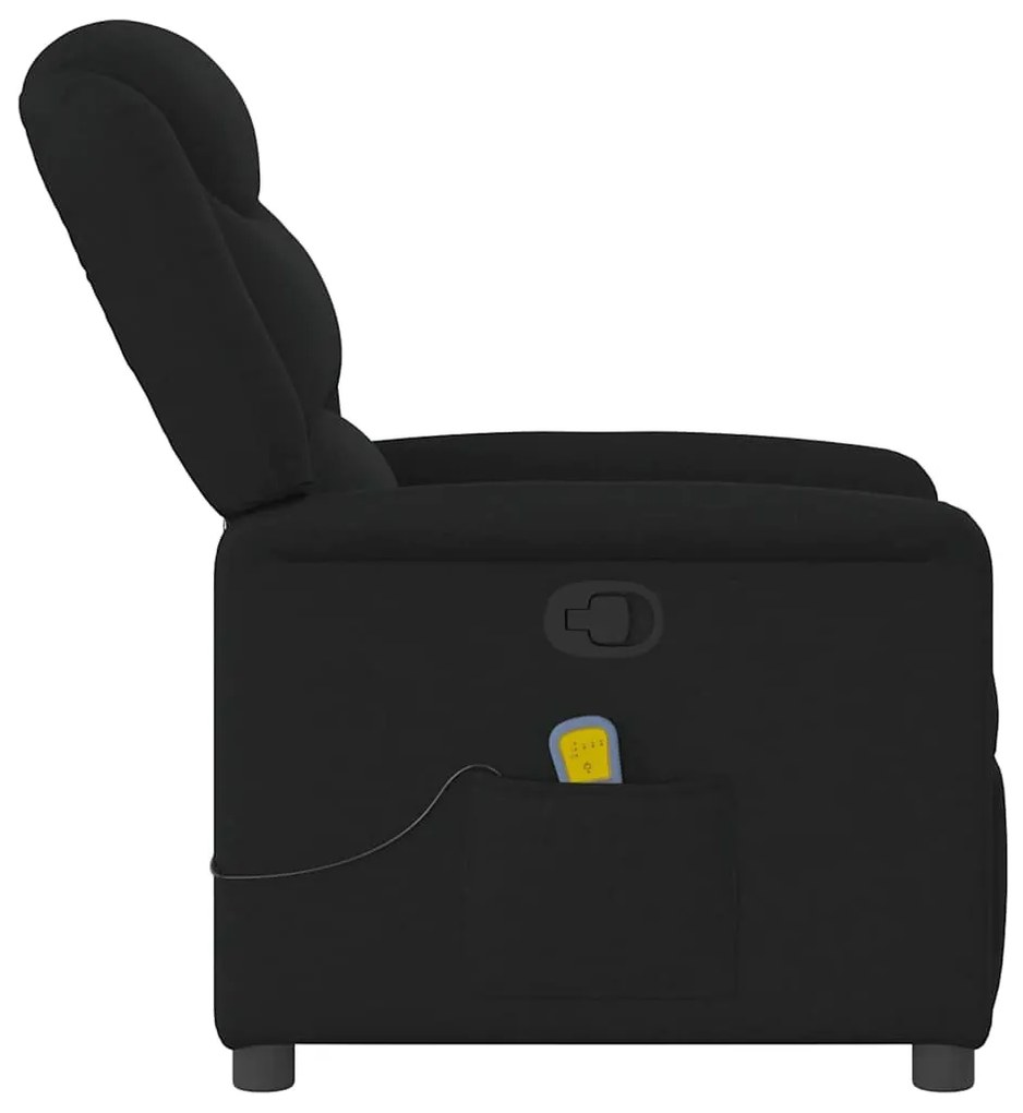Poltrona de massagens reclinável tecido preto