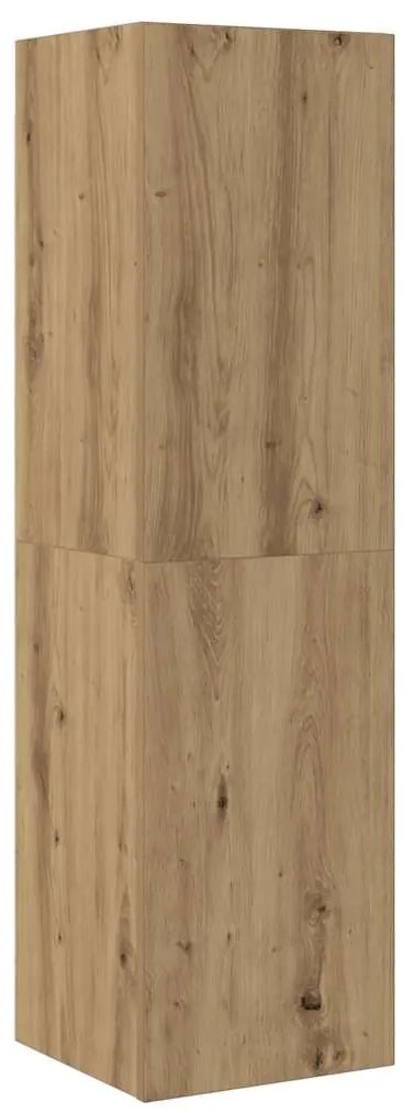 Conjunto de armário TV parede 5 pcs madeira carvalho artisiano