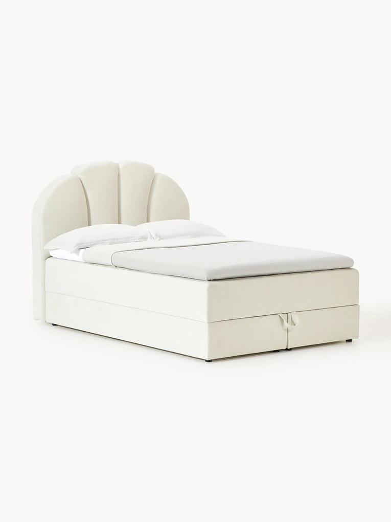 Cama boxspring com espaço de arrumação Romia