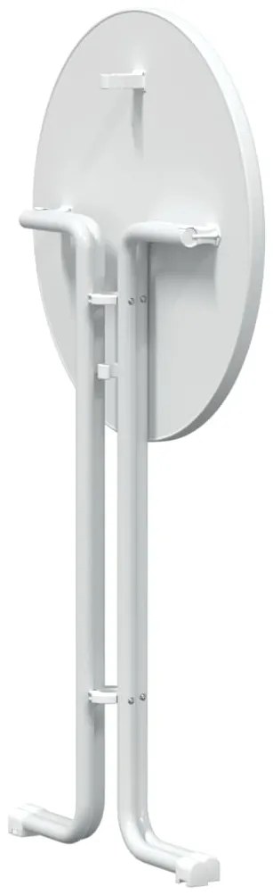 Mesa de jantar Ø70x110 cm derivados de madeira e aço branco