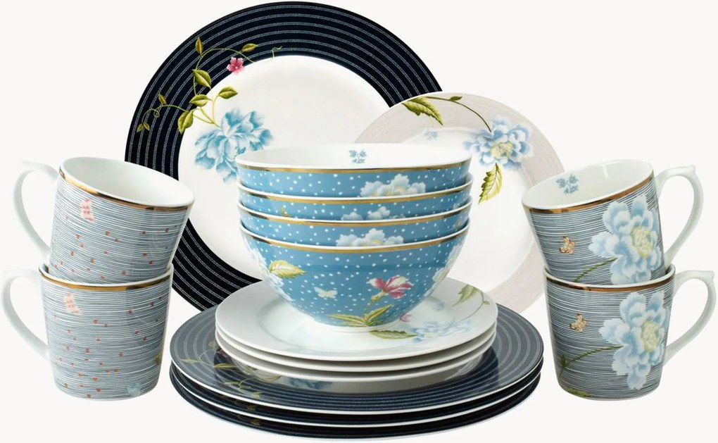 Conjunto de loiça Delig, 4 pessoas, conjunto de 16