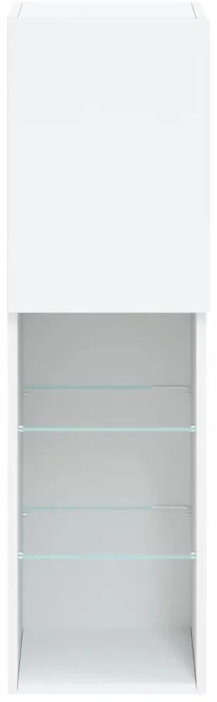 Móvel de TV c/ luzes LED 30,5x30x102 cm branco