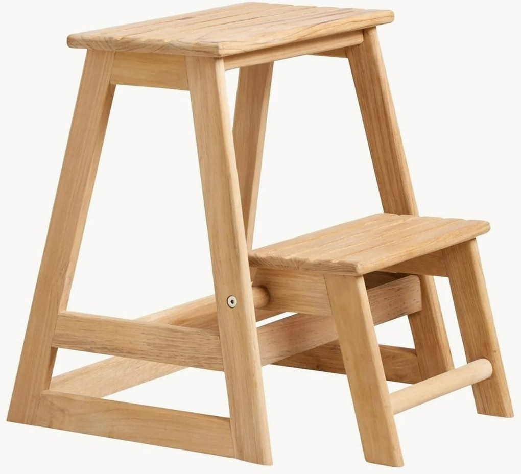 Escadote dobrável em madeira de teca Skala