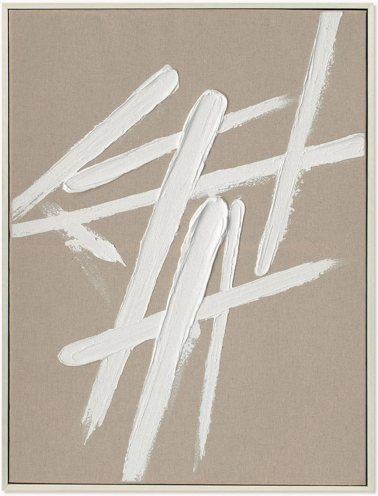 Tela pintada à mão com moldura em madeira Cross