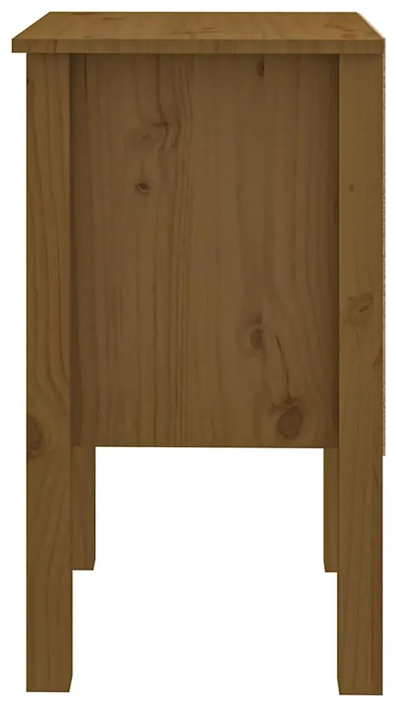 Mesa de cabeceira 40x35x61,5 cm pinho maciço castanho mel