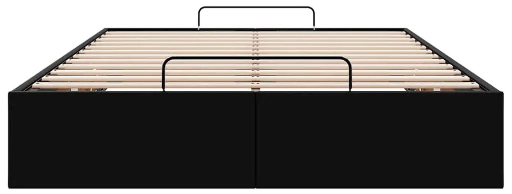Estrutura de cama otomana sem colchão 120x200 cm preto