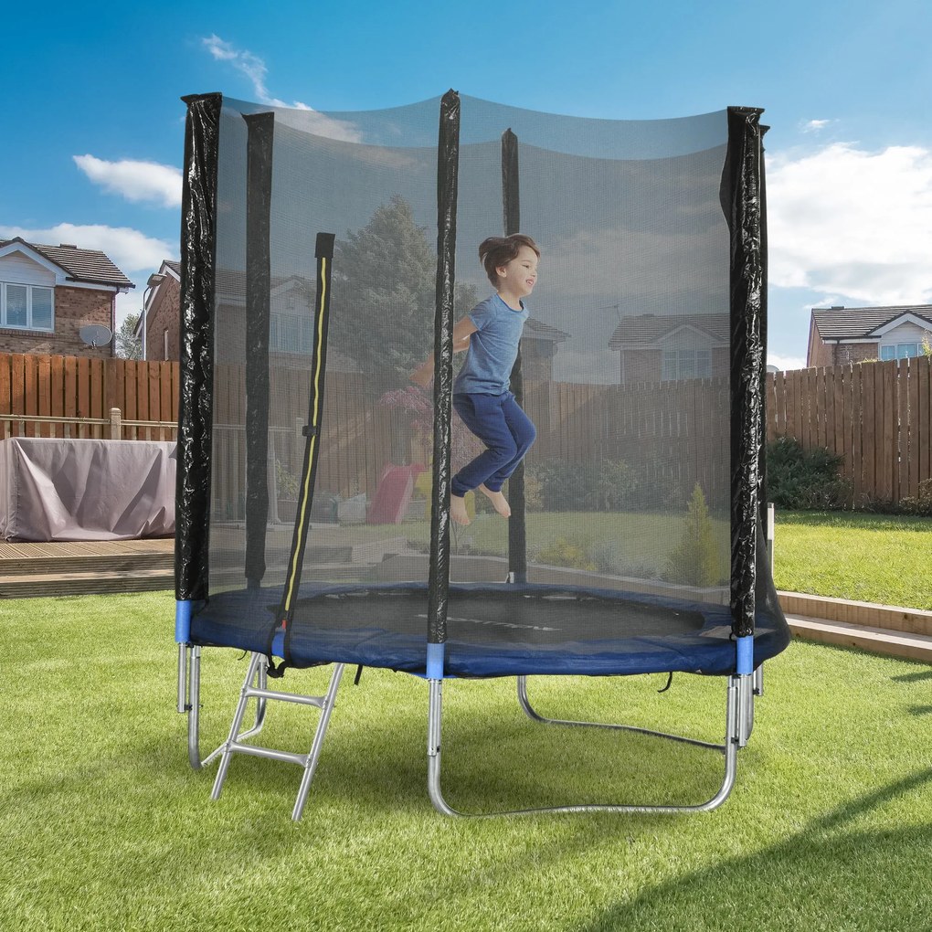 Trampolim de exterior com rede de segurança de Ø180 cm para crianças e adultos