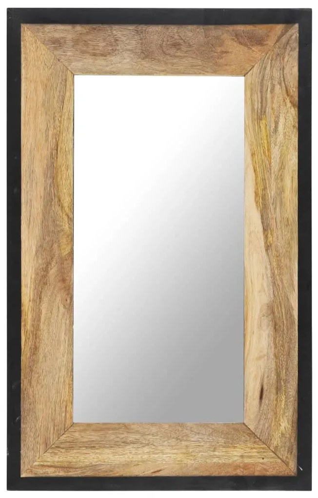vidaXL Espelho 80x50 cm madeira de mangueira maciça