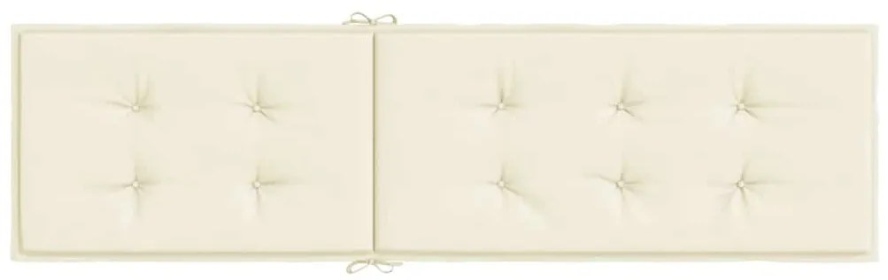 Almofadão para cadeira de terraço (75+105)x50x4 cm cor creme