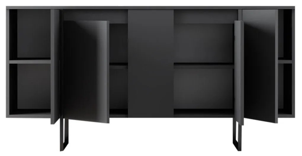 Console Luxe – Anthracite Black – 160 cm x 35 cm x 80 cm