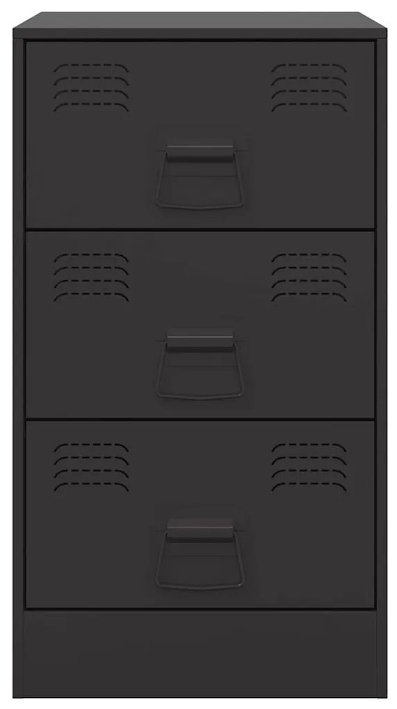 Mesa de cabeceira 34,5x39x62 cm aço preto