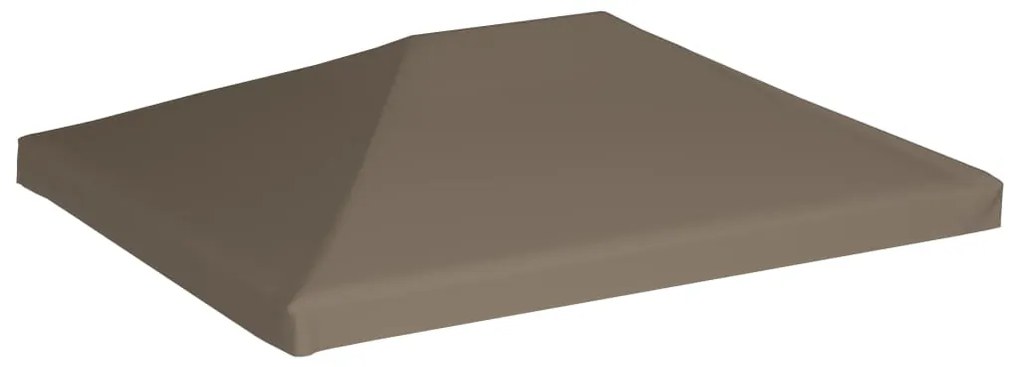 Cobertura de gazebo 310 g/m² 3x3 m cinzento-acastanhado