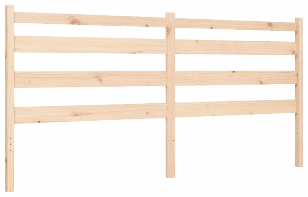 Cama sem colchão 200x200 cm madeira de pinho maciça