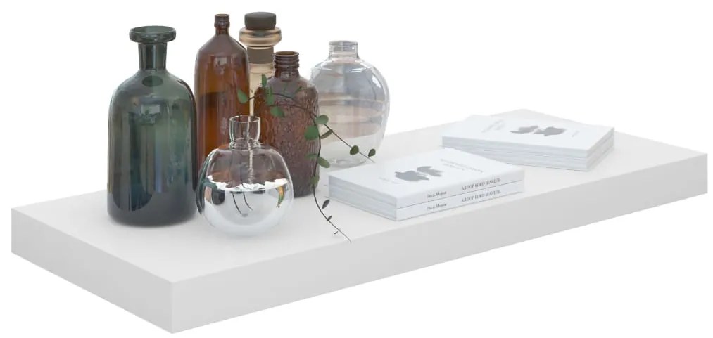 Prateleira de parede suspensa 60x23,5x3,8 cm MDF branco