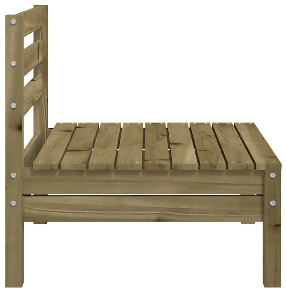 Sofás s/ apoios braços p/ jardim 2 pcs madeira pinho impregnada