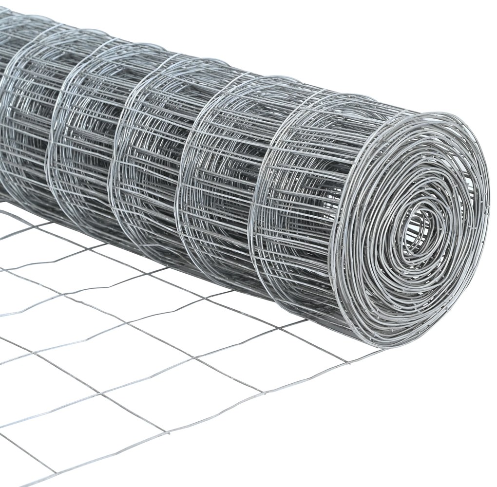 Cerca Euro da com 13 Postes Flangeados 1x25 m Aço Galvanizado