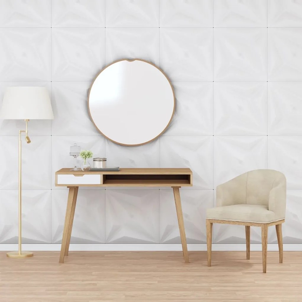 Painéis de parede 48 pcs 50x50 cm 12m² XPS estrela branco