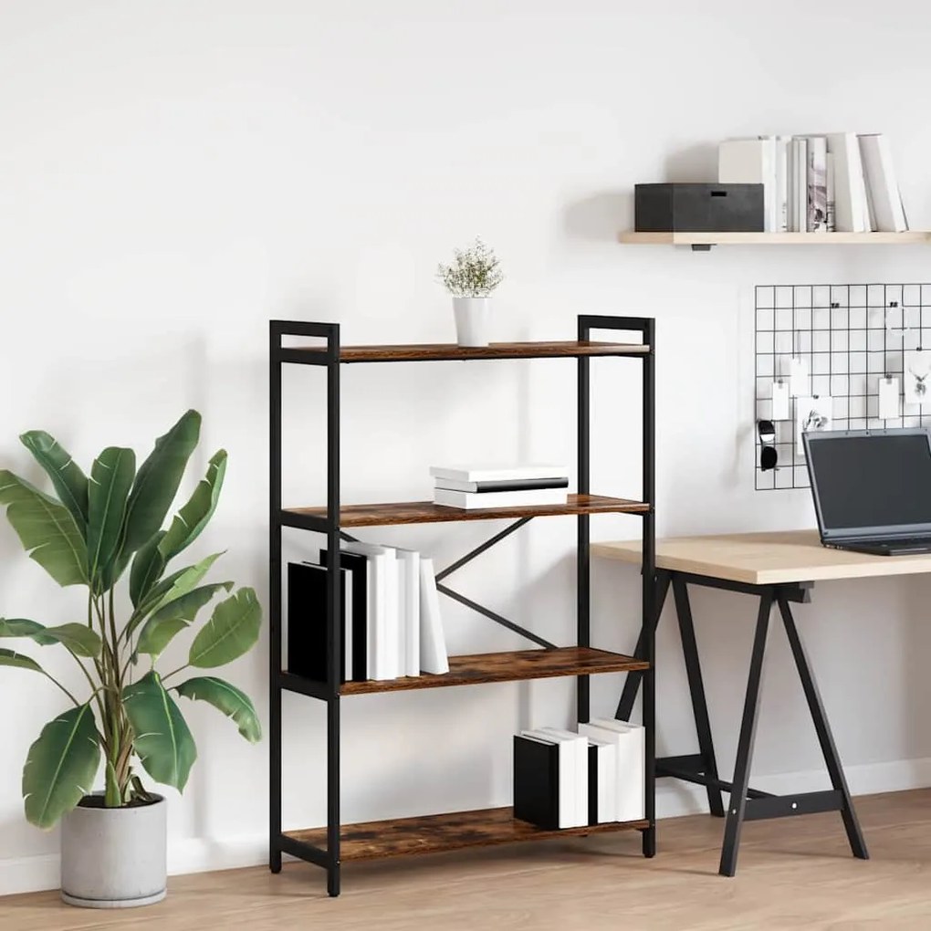 vidaXL Estante Carvalho Defumado 80 x 30 x 120 cm Madeira processada