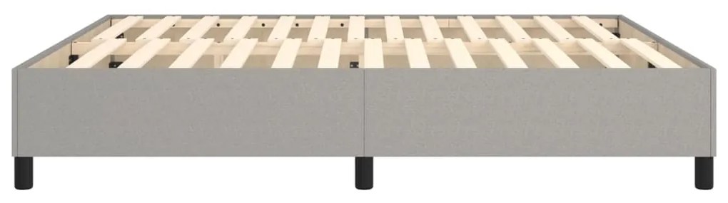 Estrutura de cama sem colchão 160x200 cm tecido cinzento-claro
