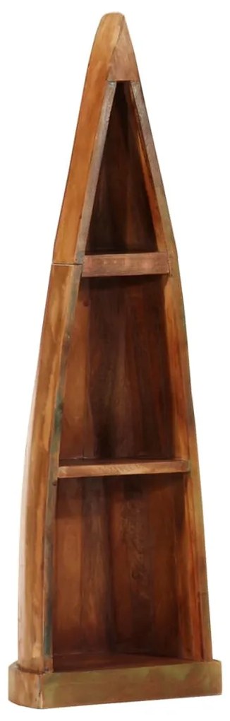 Armário em forma de barco 39x27x127cm madeira recuperada maciça