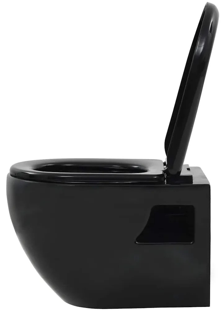 Sanita de parede com cisterna oculta, cerâmica, preto