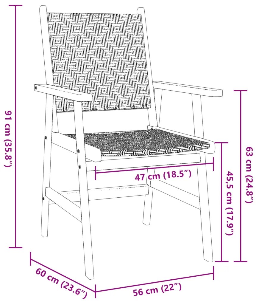 Conjunto de jantar p/ jardim 5 pcs madeira de acácia maciça