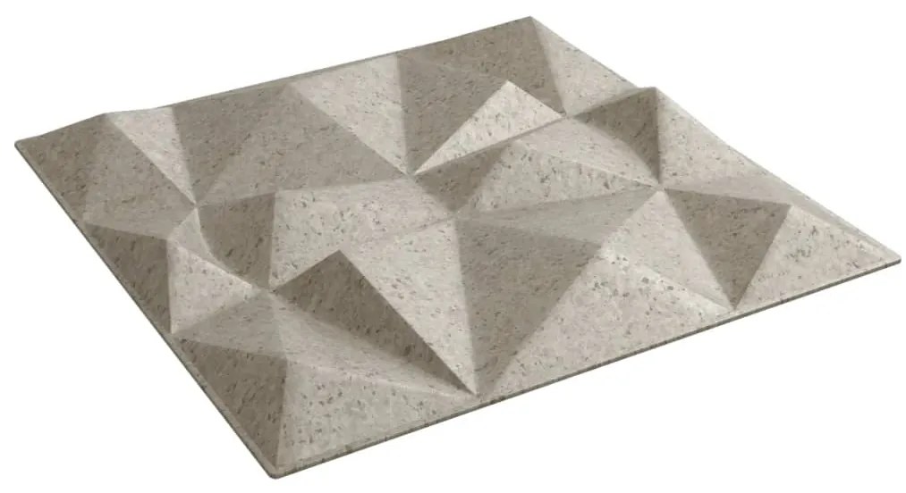 Painéis de parede 12 pcs 50x50 cm 3 m² XPS diamante betão