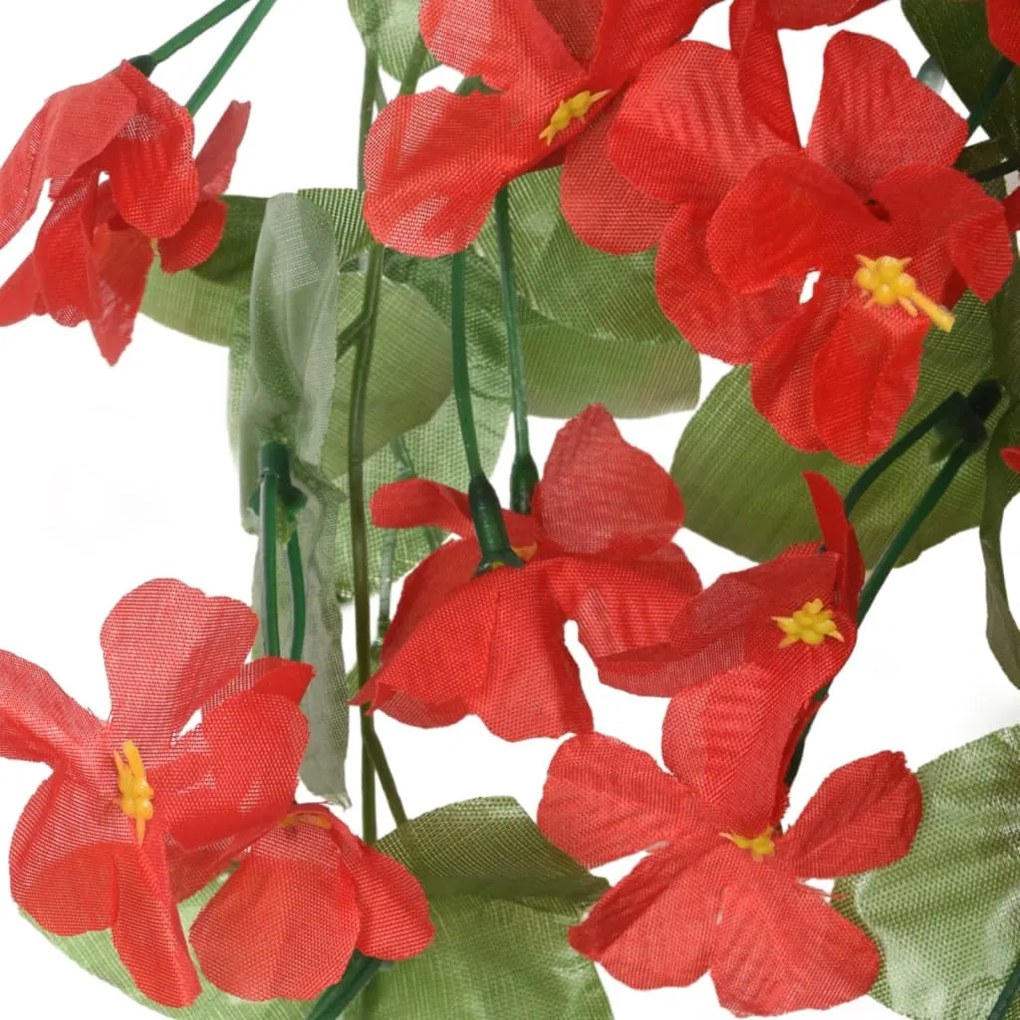 Grinaldas de flores de Natal 3 pcs 85 cm vermelho