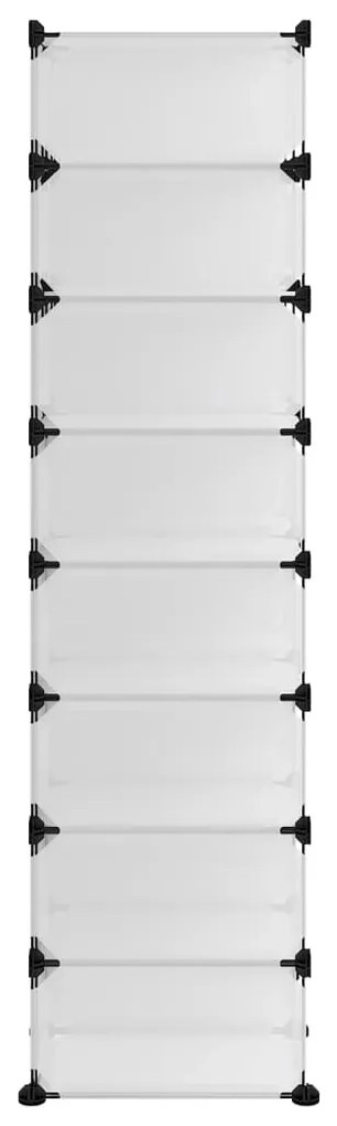 Sapateira 93x36,5x140 cm PP transparente