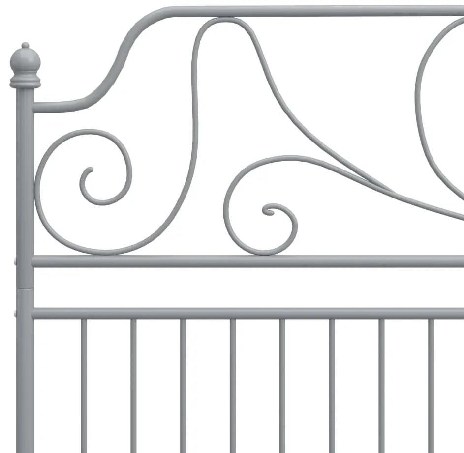 Estrutura de cama 180x200 cm metal cinzento
