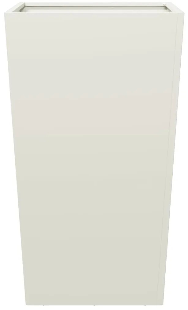 Vaso/floreira de jardim 45x45x75 cm aço branco