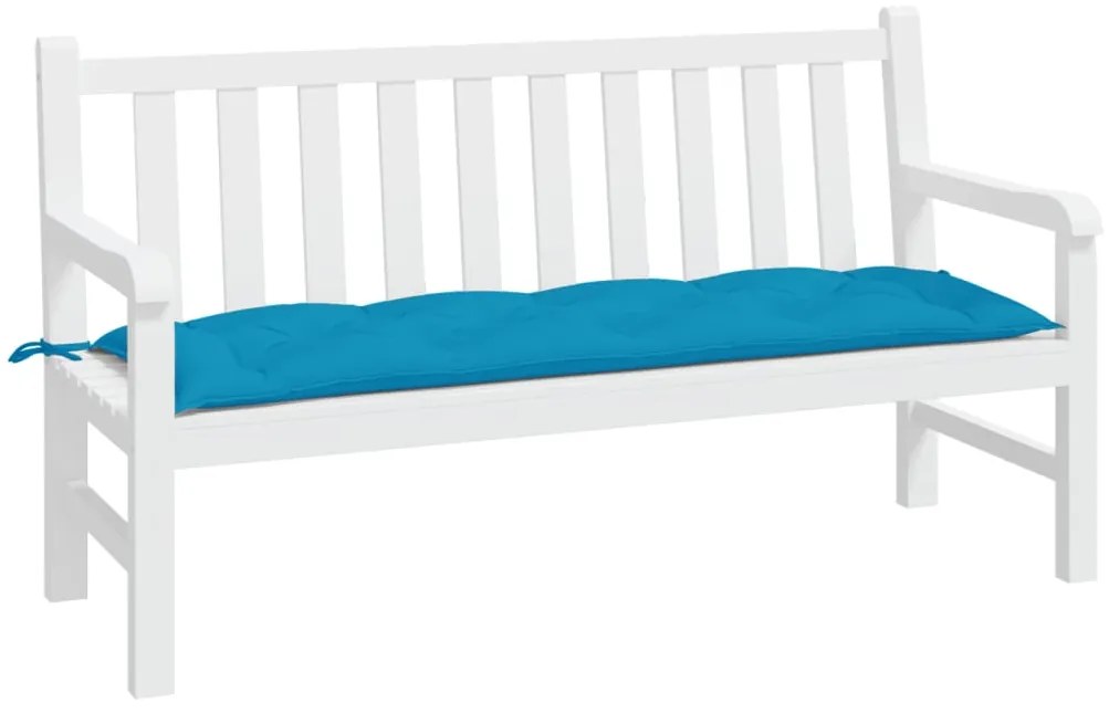 Almofadão p/ banco jardim 150x50x7 cm tecido oxford azul-claro
