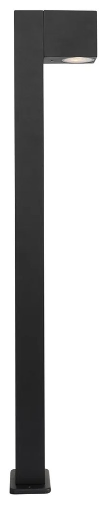 Candeeiro de pé exterior industrial preto 80 cm IP44 - Baleno