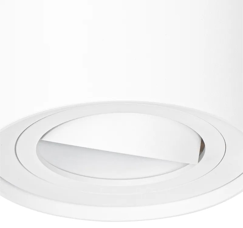 Foco de teto moderno branco inclinável e rotativo - Rondoo up Moderno