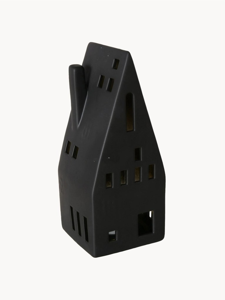 Casa de luz LED em porcelana Hygga, Alt 19 cm
