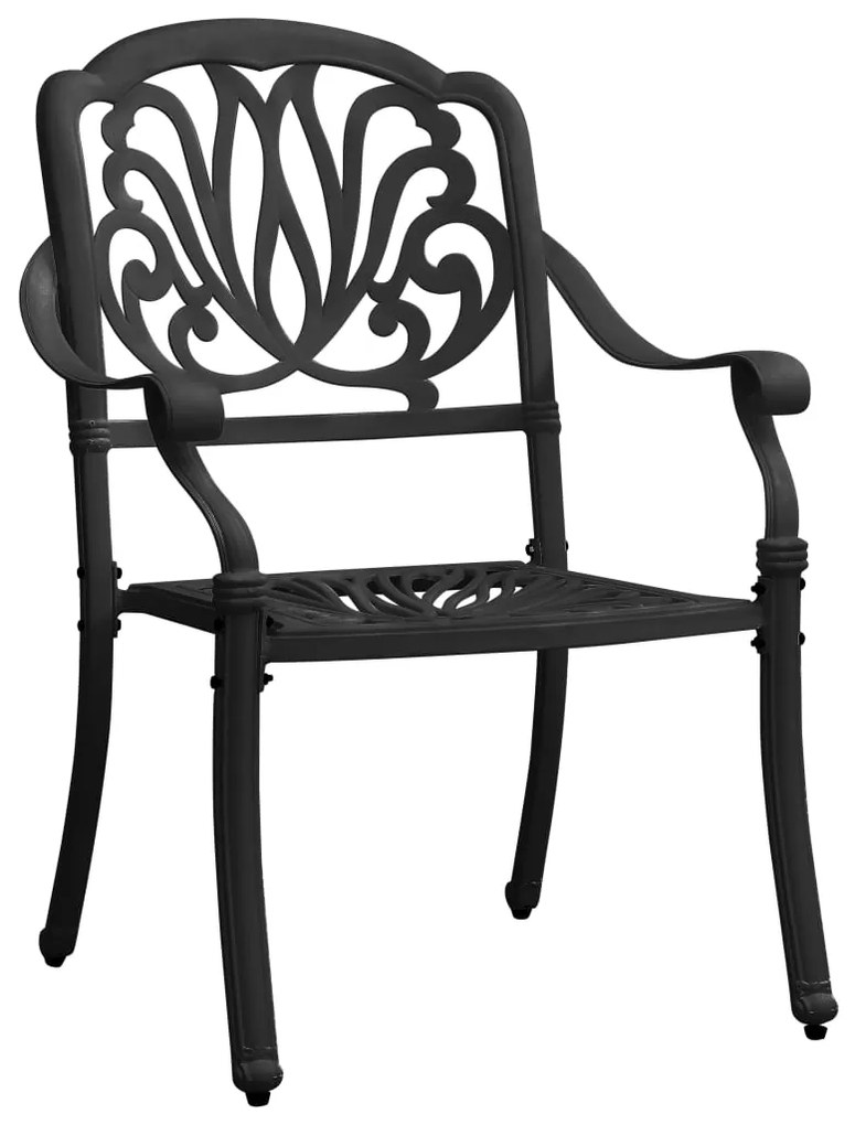 3 pcs conjunto de bistrô alumínio fundido preto