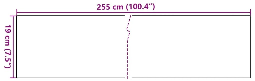 Telas de varanda 10 pcs 255x19 cm vime PE branco