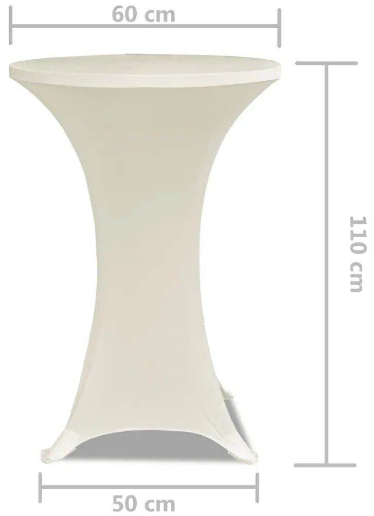 Toalha de Mesa elástica Ø60, Creme / 2 peças